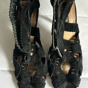 Zara Black Cutout Heels
